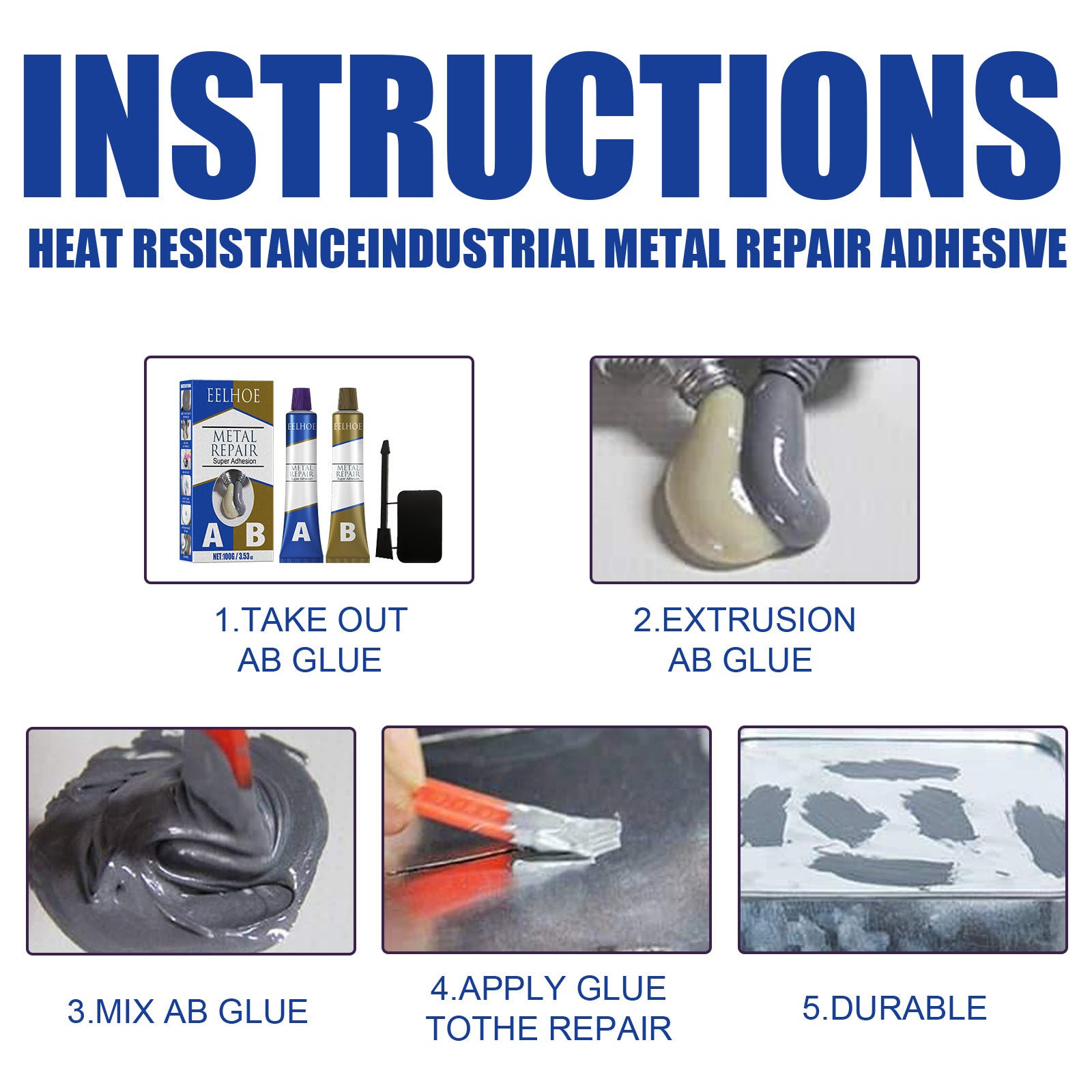 Metal Repair, High Temperature Welding Adhesive Metal Castings Crack Repair Agent Plugging Waterproof Electric Welding - Korvel