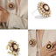 Bague ouverte en perle baroque naturelle vintage en laiton