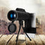 40X60 Monocular Telescope Zoom Scope with Compass Phone Clip Tripod for Mobile Phone Camera - Korvel
