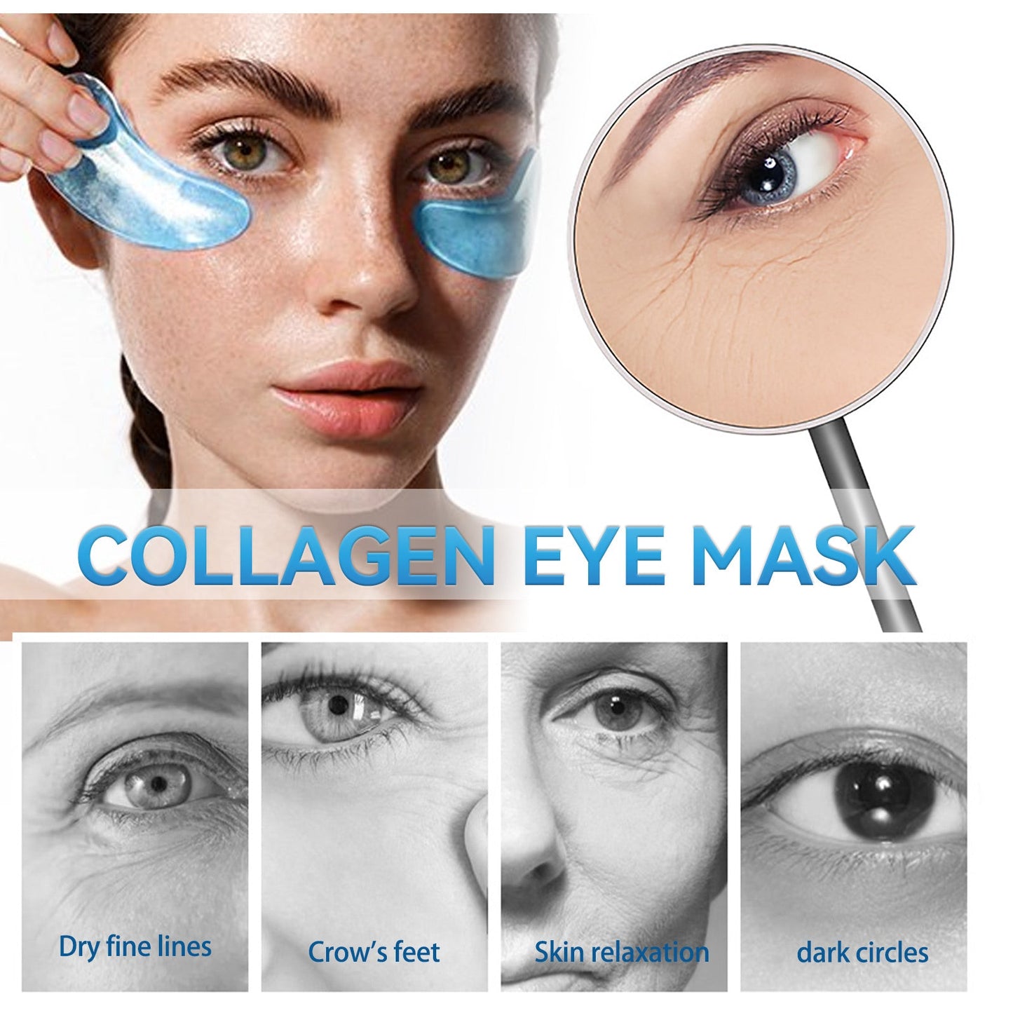 Collagen Eye Mask Removes Fine Lines And Dark Circles Hydrating And Firming Lift Crystal Eye Mask - Korvel