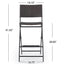 Taburetes de Bar de Wicker para Exterior - Set de 2 Piezas, Multimarrón