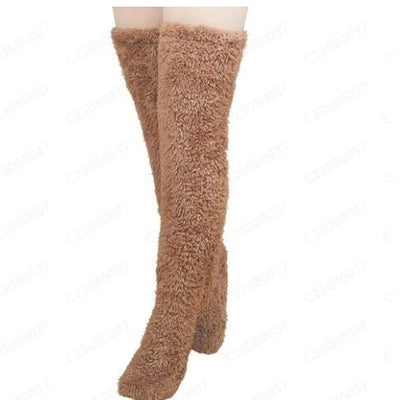 Calcetines de rodilla de felpa acogedora para la comodidad invernal