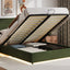 Hydraulic Storage Bed with RGB LED Lights and Bluetooth Speaker