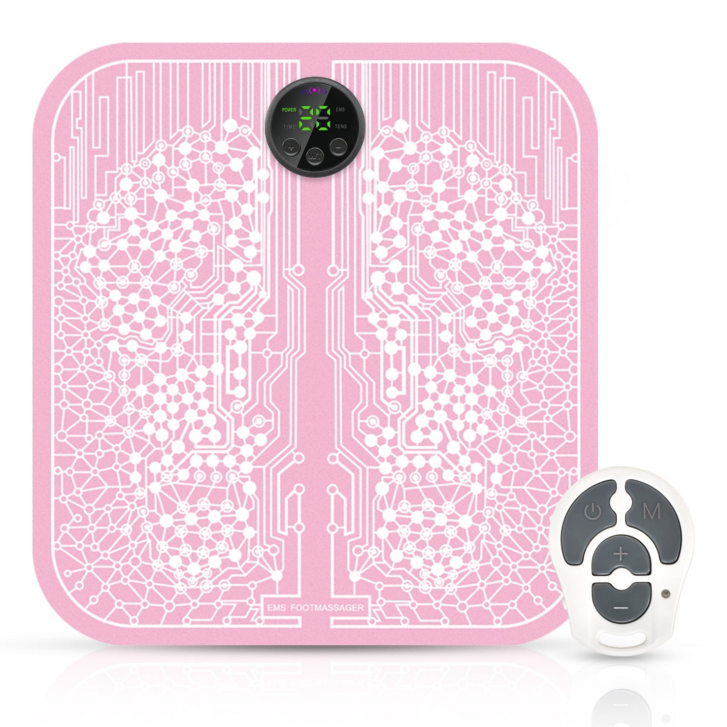 The Latest Remote Control With Patch Ems Tens Smart Shiatsu Foot Massager Muscle Stimulator Vibration Massage Pad - Korvel