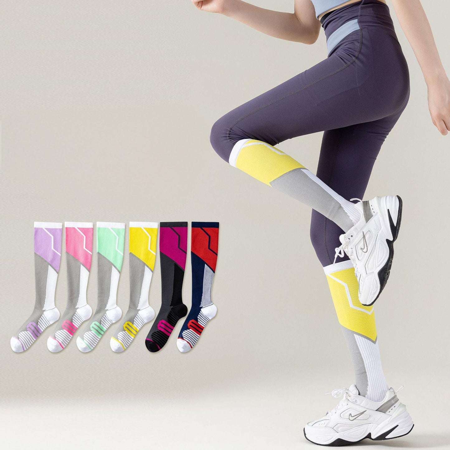 Chaussettes de compression de sport en plein air premium pour femmes actives