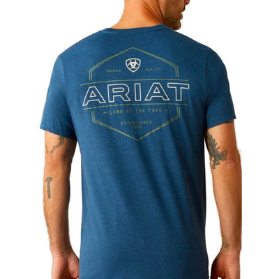 Ariat Men's Hex Logo T-Shirt - Dark Blue - Korvel