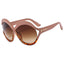 oversized round sunglasses for women leopard brown big frame sun glasses - Korvel