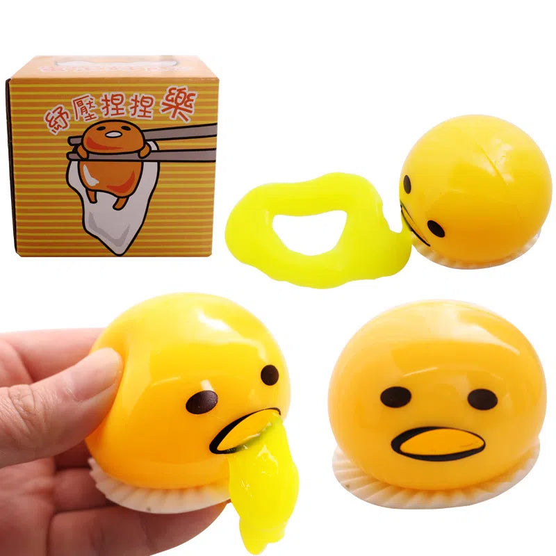 Vomit Egg Yolk Lazy Egg Yolk Brother Pinch Music Milk Yolk Vomit Egg Ball Stress Relief Toy ﻿ - Korvel