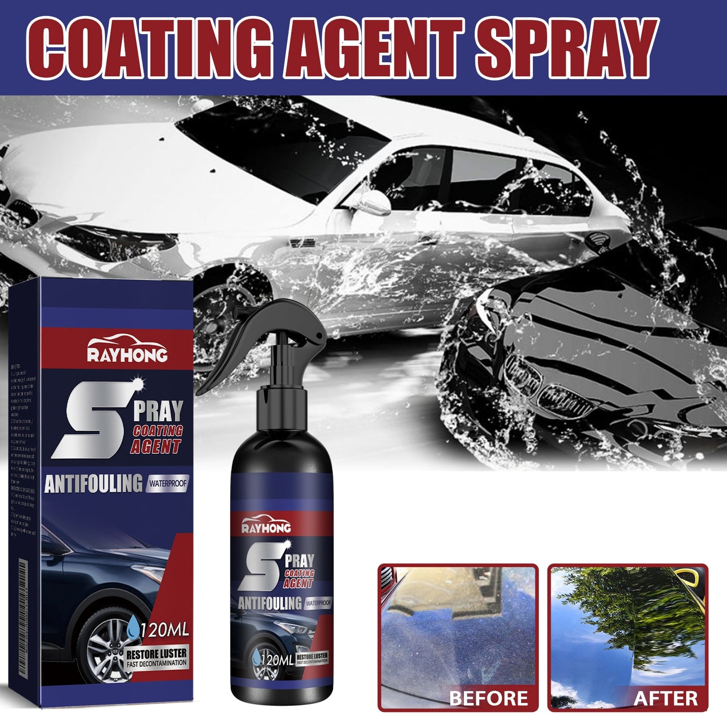 Spray de revêtement automobile premium pour l'entretien du verre