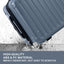 Luggage Sets New Model Expandable ABS+PC 3 Piece Sets with Spinner Wheels Lightweight TSA Lock (20/24/28), STEEL GRAY - Korvel