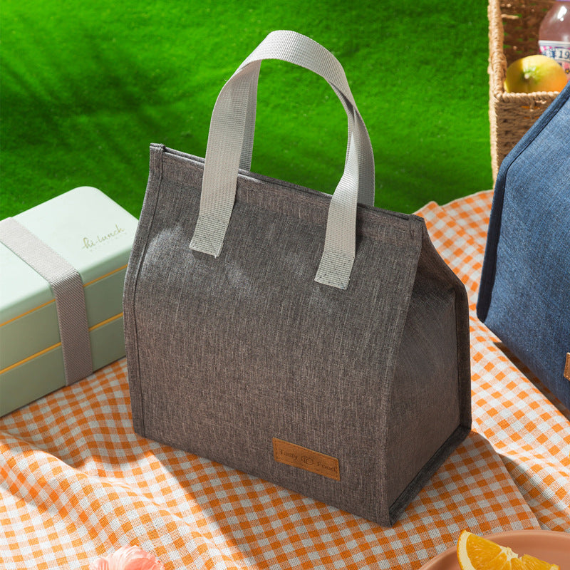 Fashionable and simple vertical large capacity portable insulated lunch bag - Korvel