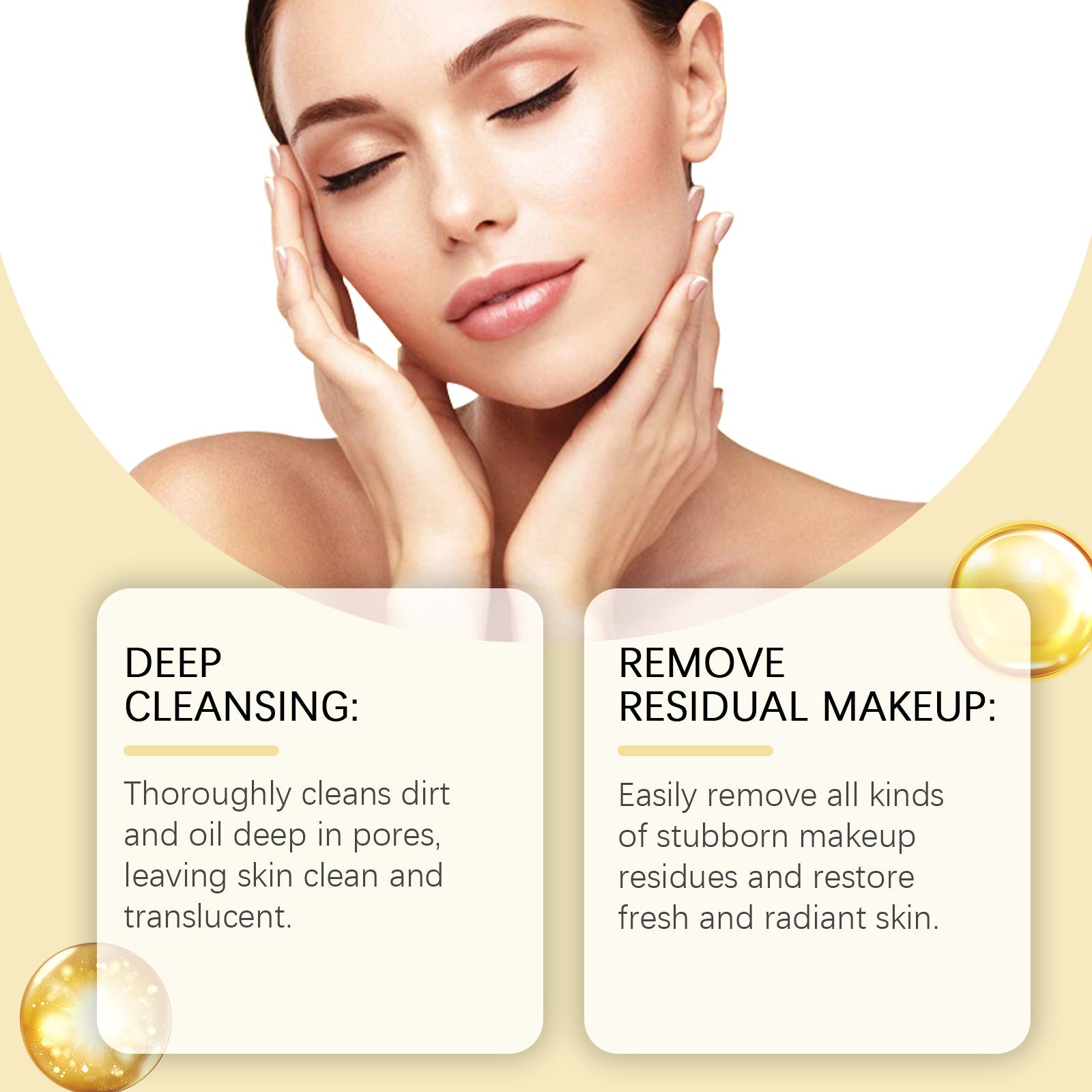 Gentle Cleansing Oil Gentle Care For Skin Refreshing Emulsion Rinse Face Makeup Cleansing Oil - Korvel