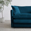Ottoman modern style chair, living room club chair Chenille cushioned armchair, bedroom reading chair, blue - Korvel
