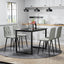 Dining Chairs Set of 4, Modern Kitchen Dining Room Chairs, Velvet Dining Chair Upholstered Cushion Seat and Sturdy Metal Legs - Korvel
