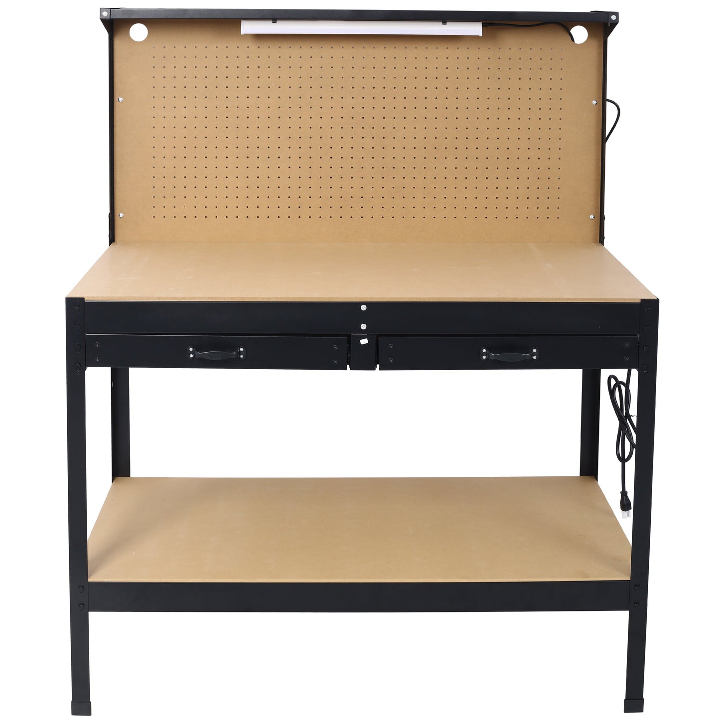 Premium Steel Workbench with Drawer and Peg Board