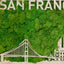 San Francisco Moss City Silhouette Metal Wall Art - Korvel