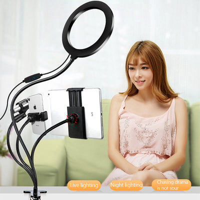 8-Inch Dimmable LED Ring Light Kit for Makeup and Streaming