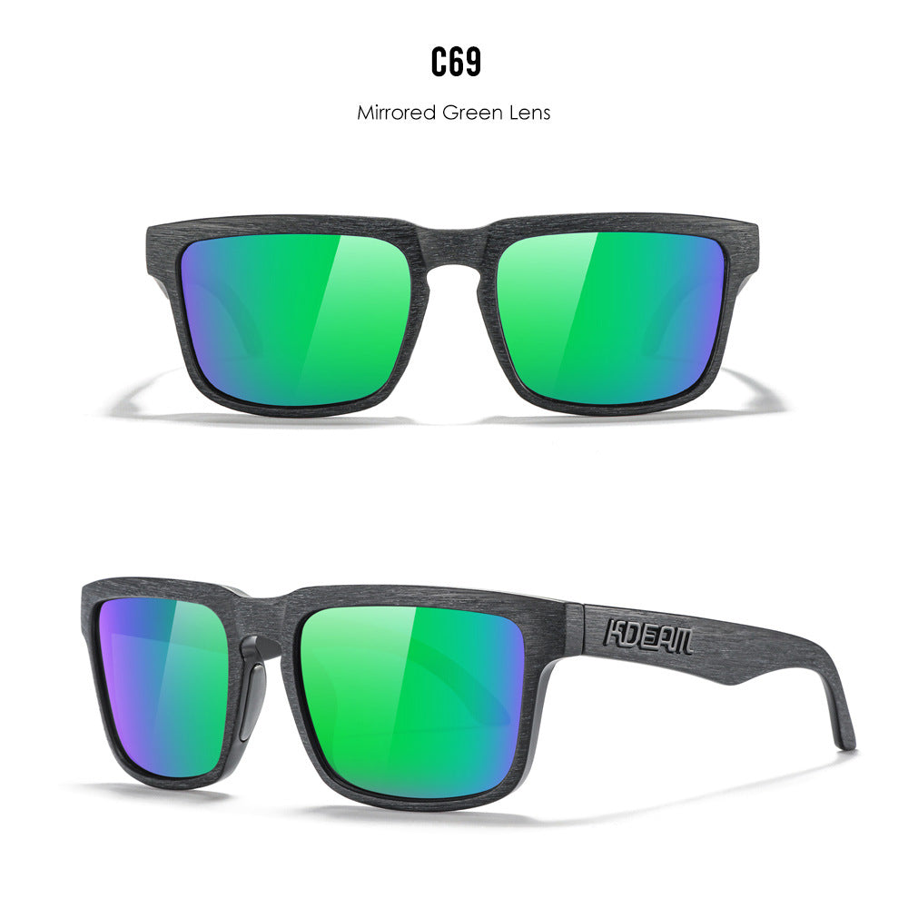 Classic polarized sunglasses for men and women ultra light driving glasses colorful real film sunglasses - Korvel