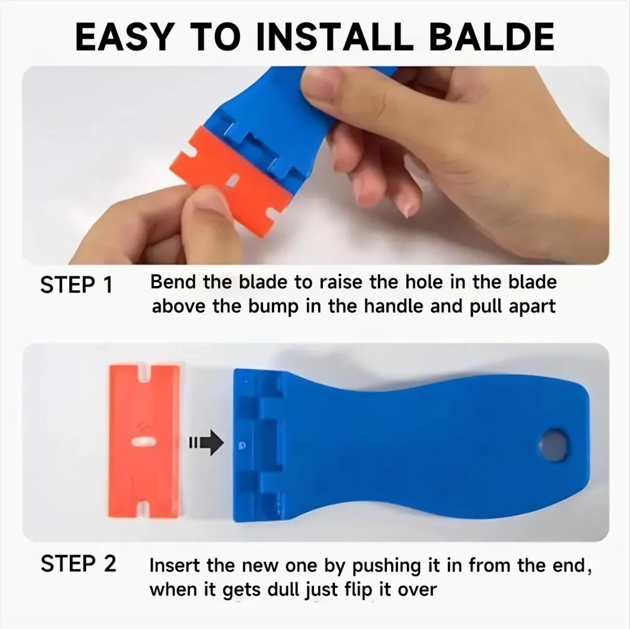 ScrapeMate Blade Set - Premium Plastic Razor Scraper Tool
