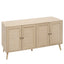 4 Door Accent Cabinet Sideboard Buffet Storage Cabinet with Adjustable Shelf for Entryway Living Room Bedroom - Korvel
