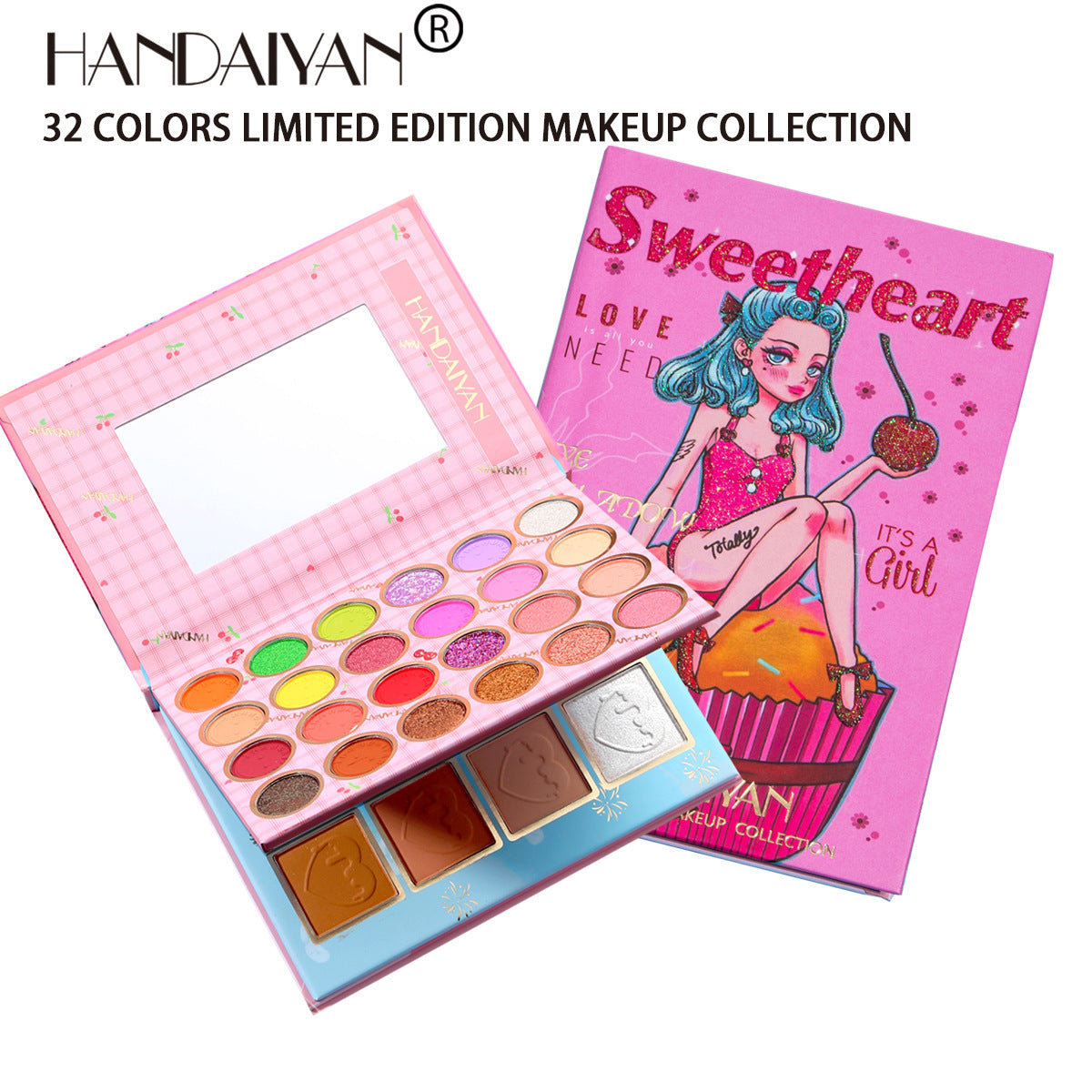 HANDAIYAN 32 Color Makeup Palette Set - Eye Shadow & Blush