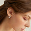 Inlaid Moissanite 925 Sterling Silver C-Hoop Earrings - Korvel