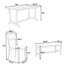 TOPMAX Farmhouse 6-Piece Trestle Dining Table Set with Upholstered Dining Chairs and Bench  59inch, White - Korvel