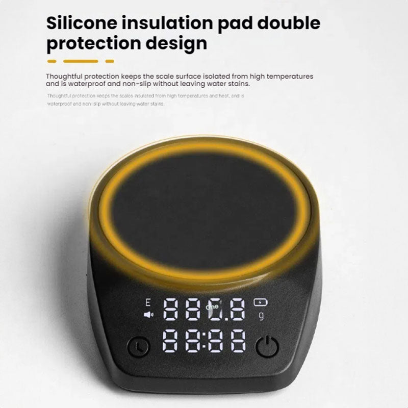 Mini Electronic Coffee Scale - Timed Weighing, Perfect for Italian Beans, Home & Coffee Bars - Korvel