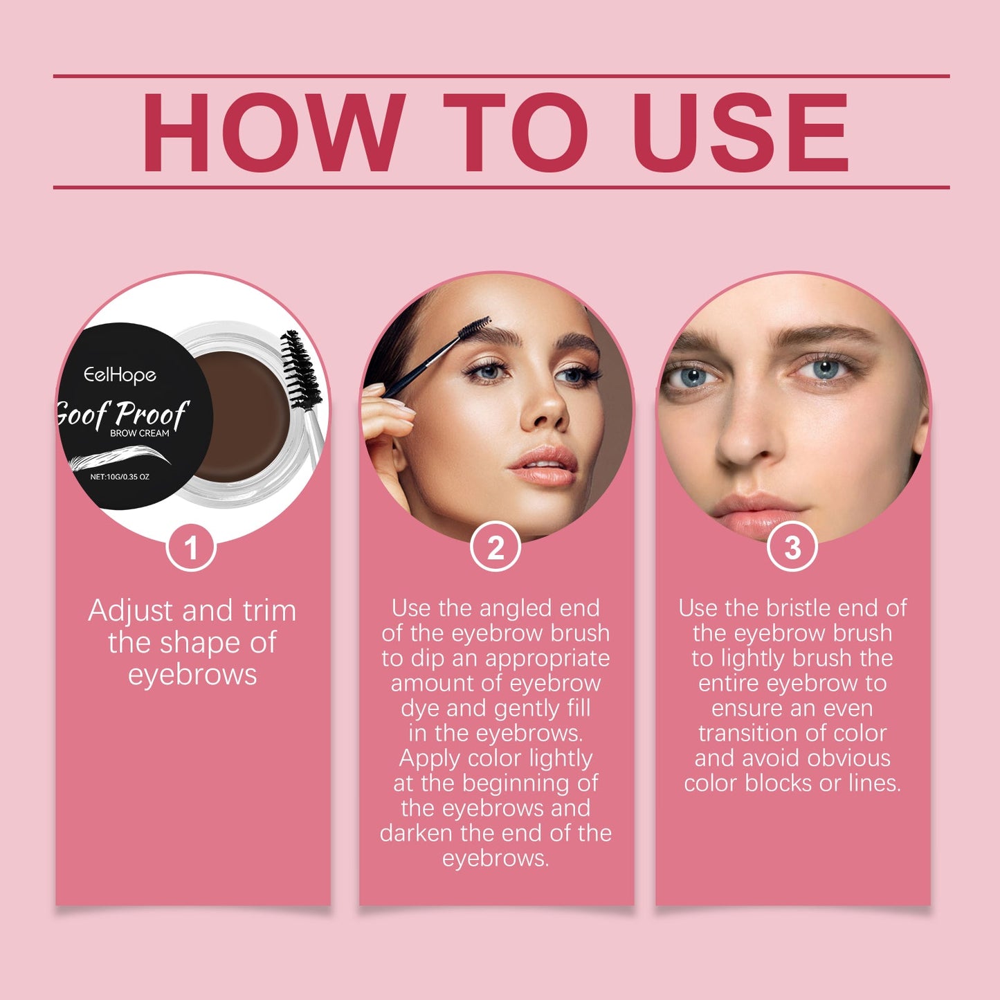 Eyebrow Cream Series Of Anti-Smudging Multi-Color Eyebrow Color Moisturizing Nourish Long-Lasting Dry Waterproof Eyebrow Cream - Korvel