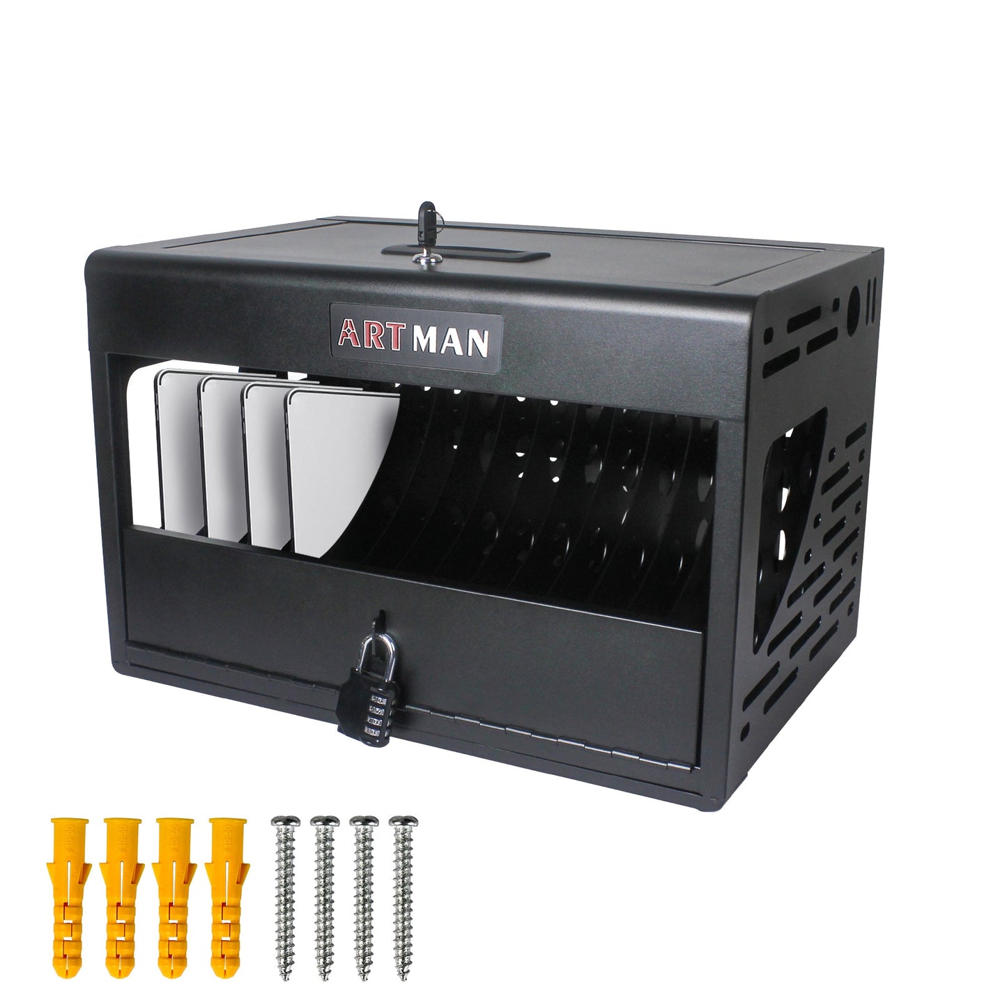 16 Bay Locking Charging Cabinet for Laptops and Chromebooks