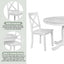 Orisfur 5 Pieces Dining Table and Chairs Set for 4 Persons Kitchen Room Solid Wood Table with 4 Chairs MDF + White + Solid Wood - Korvel