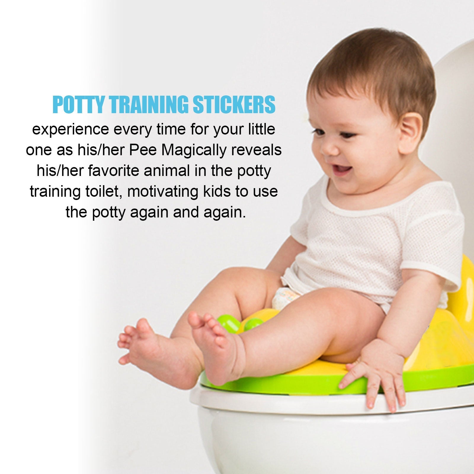 Potty Training Stickers Children's Potty Pee Training Cartoon Personality Paper Assisted Reward Stickers - Korvel