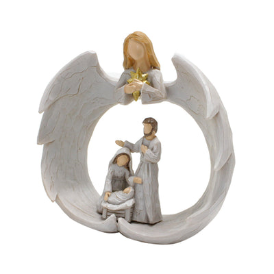 Nordic Creative Angel Family Sculpture Decoration Home Living Room Bookcase Decoration Crafts Resin Statue Ornament - Korvel