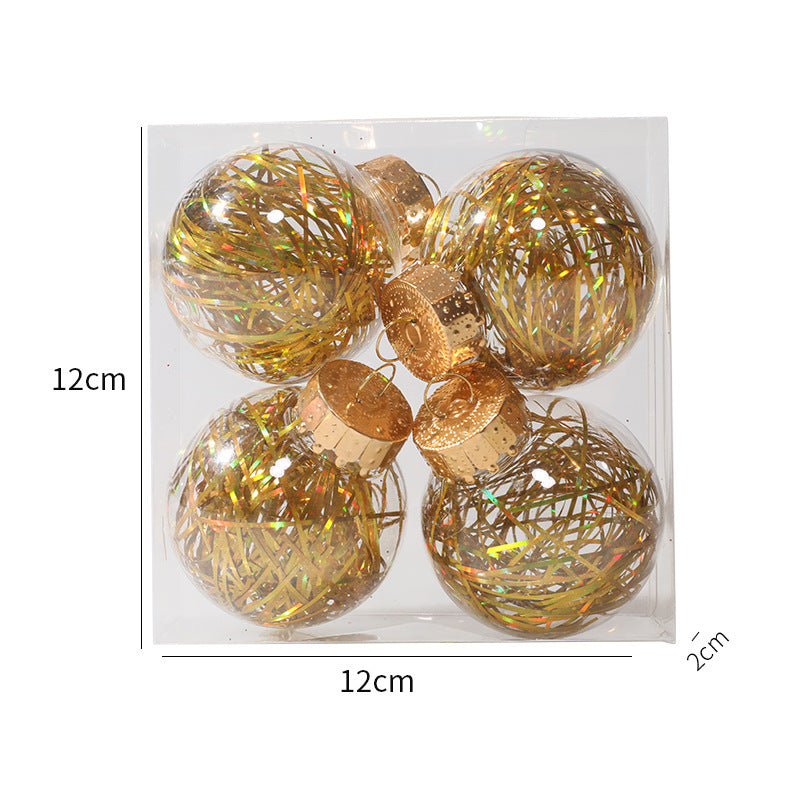 Elegant Christmas Ball Ornaments - 4PCS Set