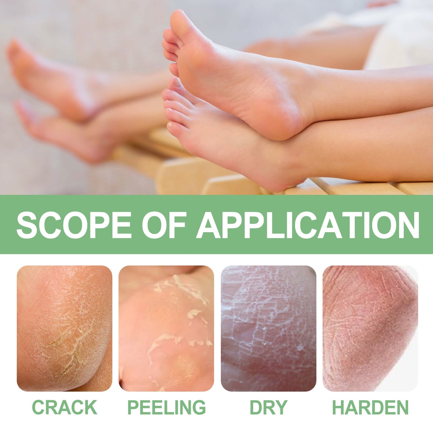 Crème pour les pieds à la menthe poivrée pour des pieds doux et lisses