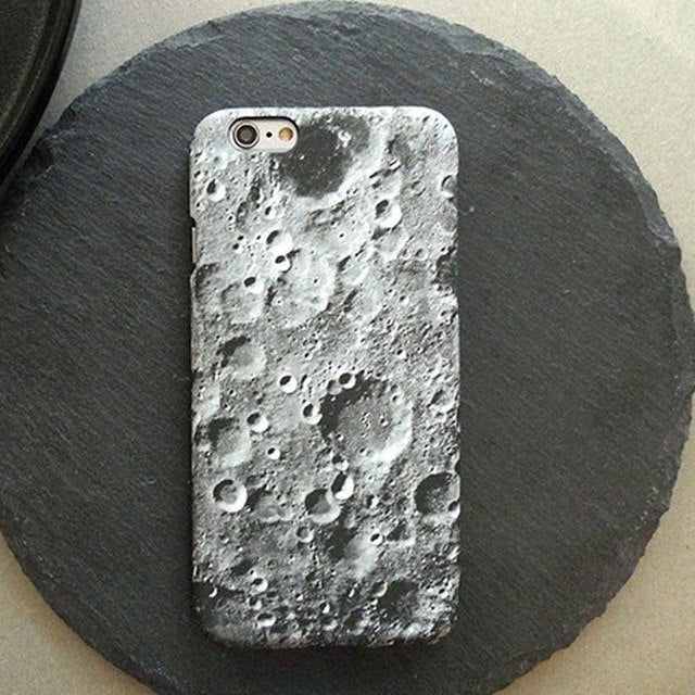 Coque iPhone X Texture Surface Lunaire - Housse de Protection Premium