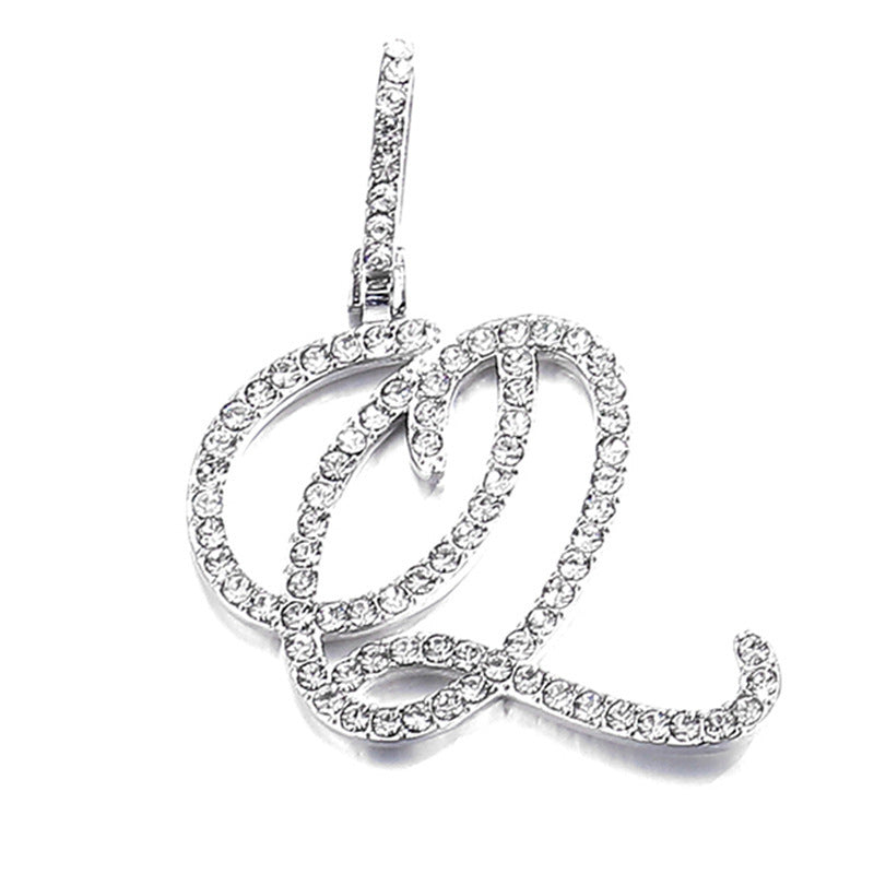 Hip Hop Grass Letter Pendant with Cuban Chain