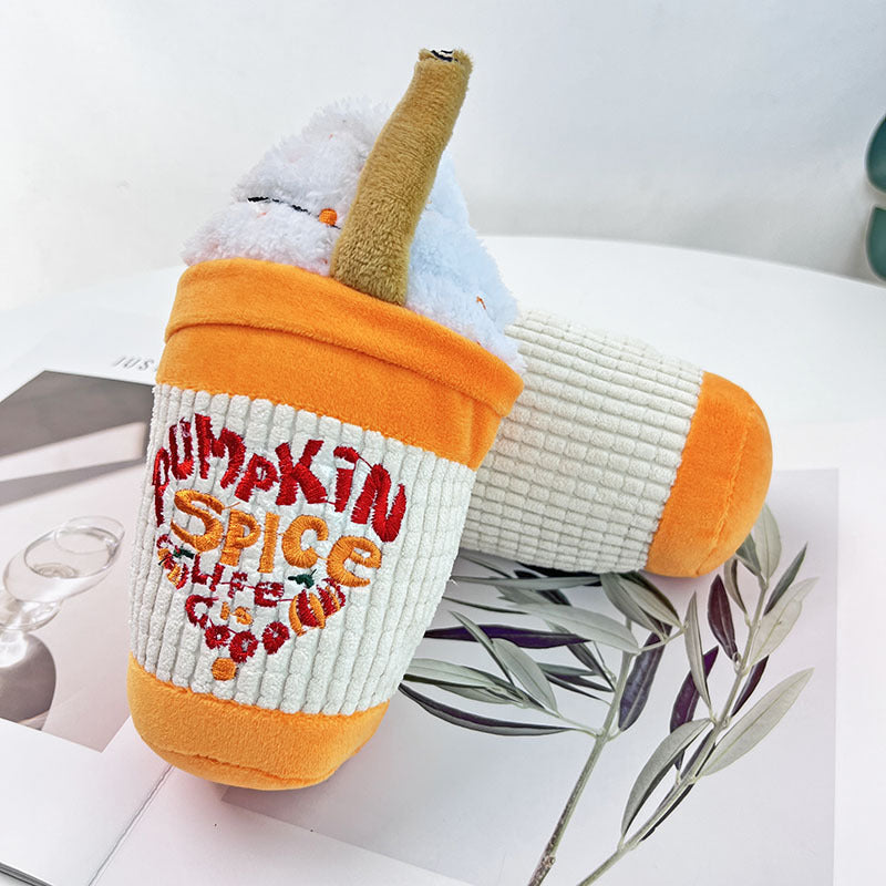 Sounding Dog Toy Drink Juice Ice Cream Plush Toy - Korvel