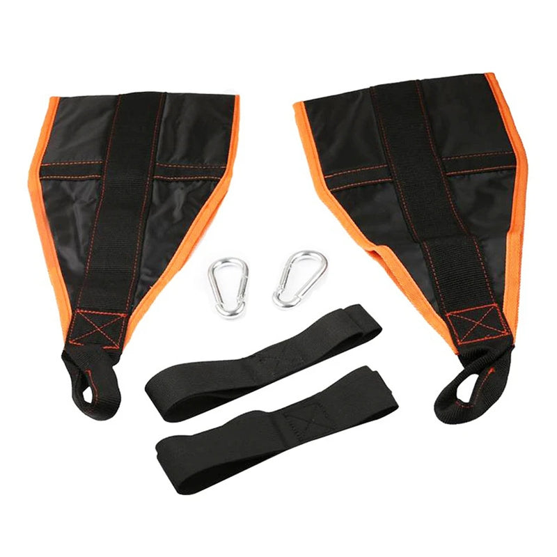 2 Pcs Abdominal Muscle Cantilever Training Belt Support Hanging Belt Suspension Pull Up Leg Fitness Tool For Men Household Nylon - Korvel