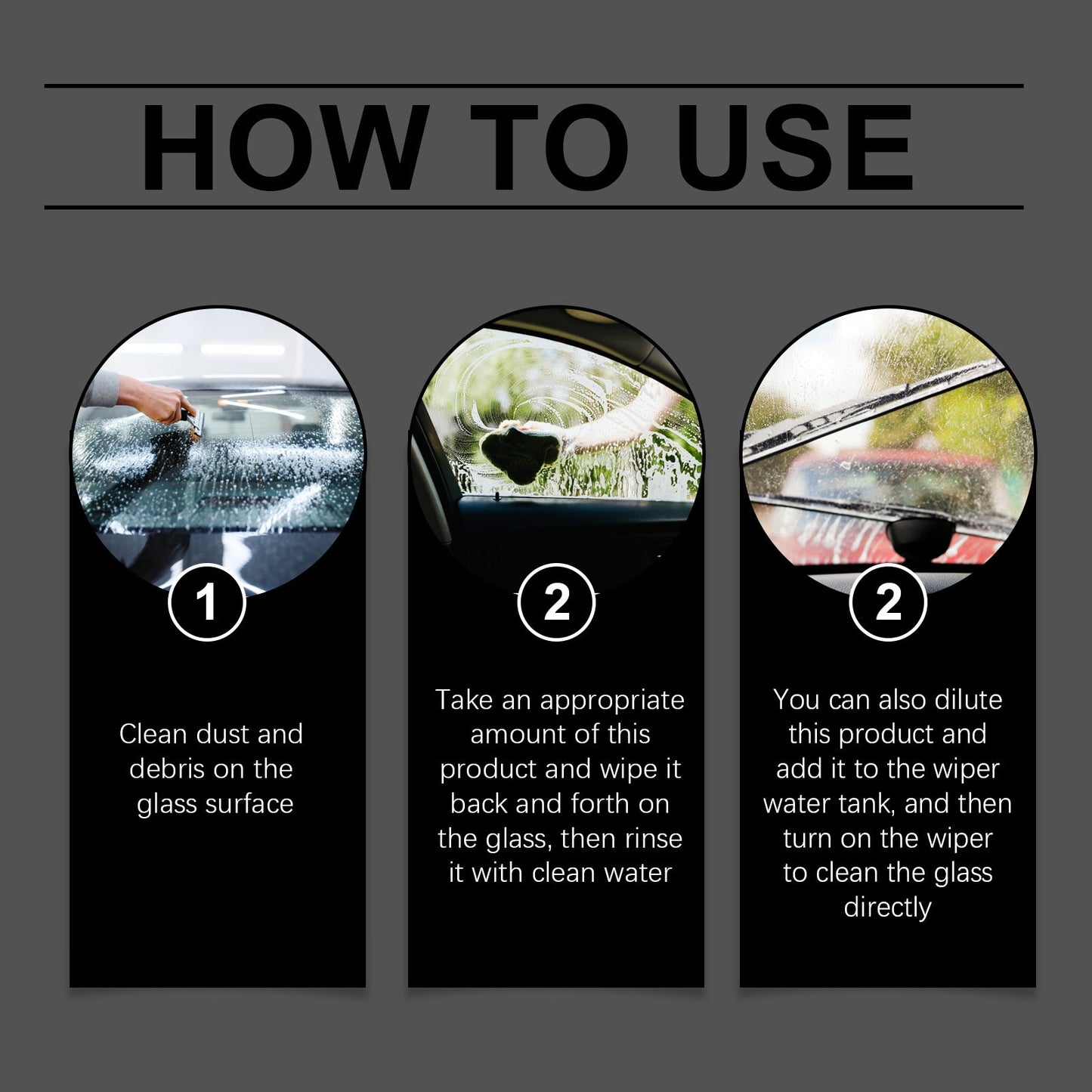 glass oil film remover, clear vision without trace use easy to remove stubborn oil film cleaner - Korvel