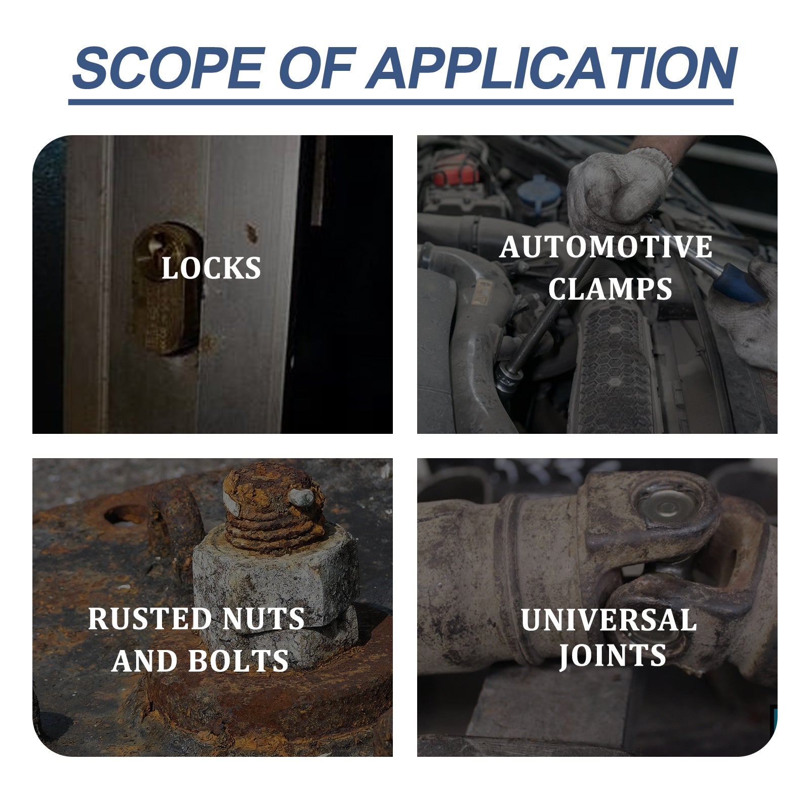 Anti-Rust Conversion Agent Spray Automobile Wheel Hub Tire Rim Door Lock Cleaning Rust Remover Lubricant - Korvel