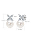 Fashionable freshwater pearl earrings s925 pure silver round strong light bulb earrings - Korvel
