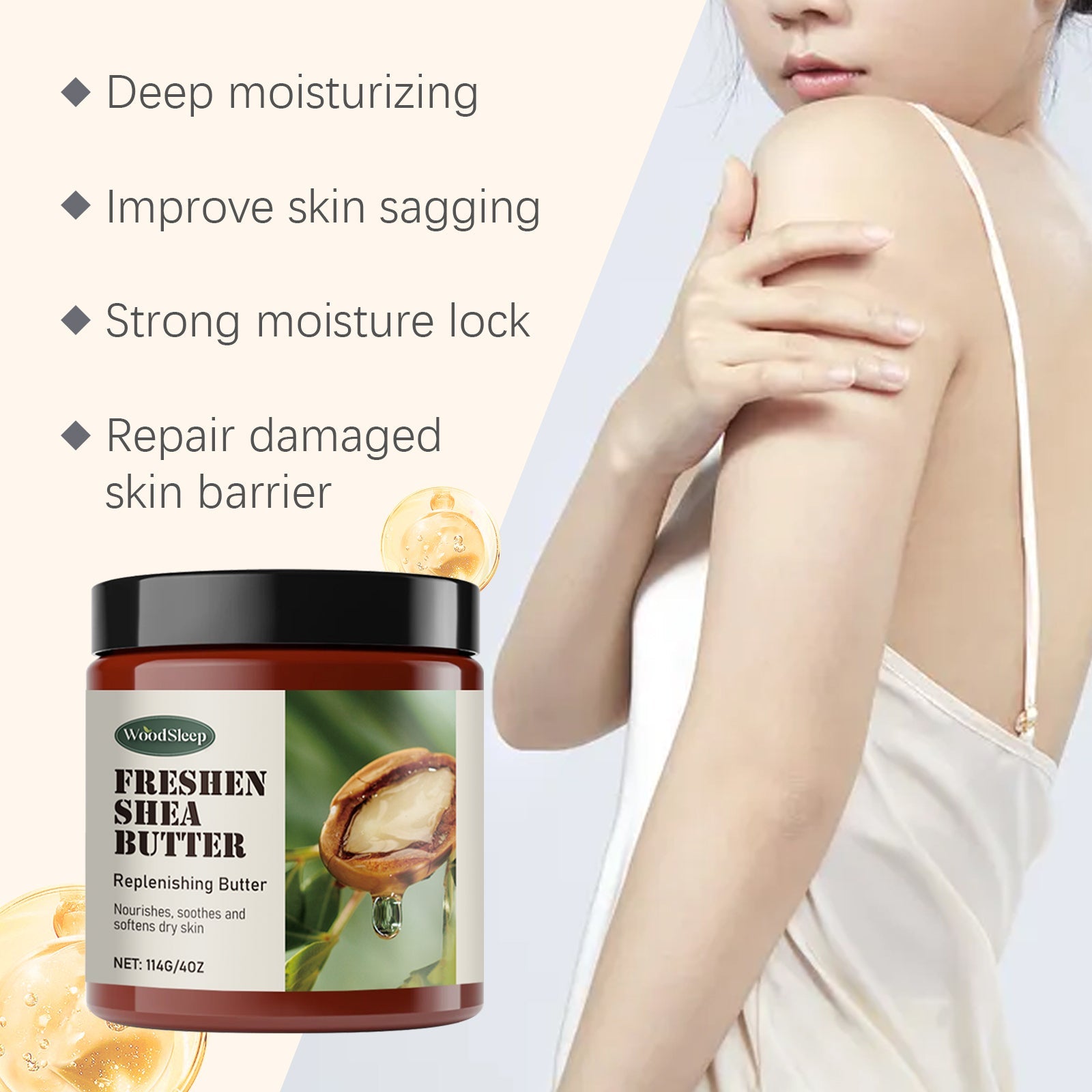 Shea Butter Daily Moisturizing Care Body Moisturizing Skin Moisturizing Body Care Cream - Korvel