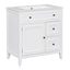 30" Bathroom Vanity with Sink Top, Bathroom Vanity Cabinet with Door and Two Drawers, Solid Wood Frame, One Package, White - Korvel
