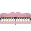 Twin size Upholstered Daybed, Sherpa Fabric Sofabed with Cloud-Shaped Backrest, No Box-spring Needed, Pink - Korvel