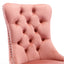 High-end Tufted Solid Wood Contemporary Velvet Upholstered Dining Chair with Wood Legs Nailhead Trim 2-Pcs Set Pink - Korvel