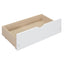 Elegant Queen Size Platform Bed with Storage Headboard, White