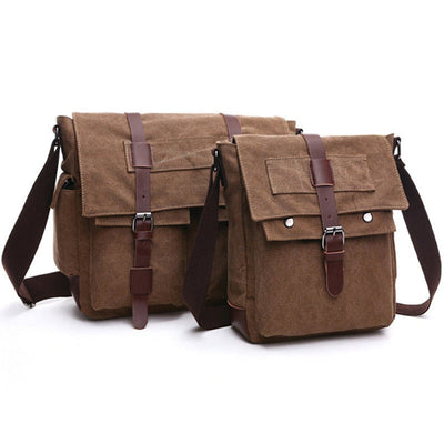 Men Business Messenger Bags For Men Shoulder Bag vintage Canvas Crossbody Pack Retro Casual Office Travel Bag - Korvel