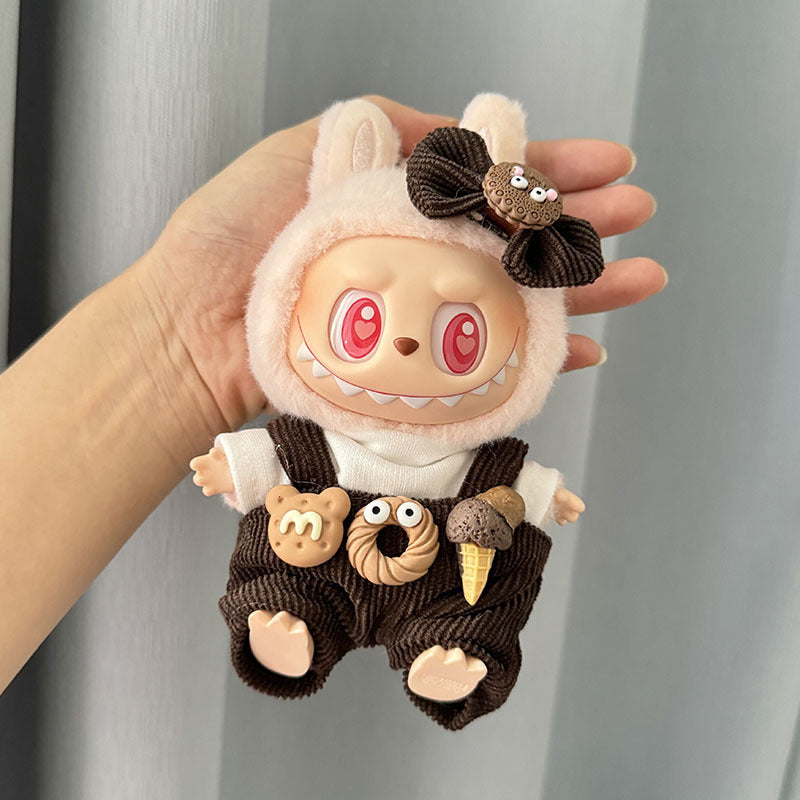 Ensemble de vêtements pour bébé Labubu avec pendentif - Pantalons à bretelles Sweetener
