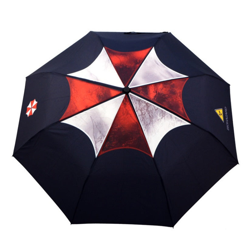 Creative Folding Sunny Umbrella Biochemical Crisis Triple Fold Sunshade Umbrella Rain and Rain dual-use - Korvel
